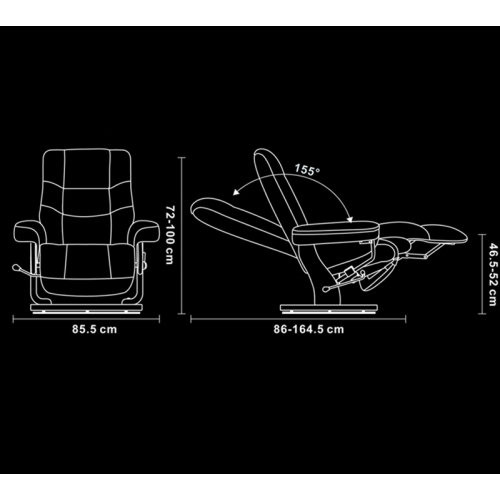 Fauteuil de Relaxation Design en Cuir ou Microfibre - MAX
