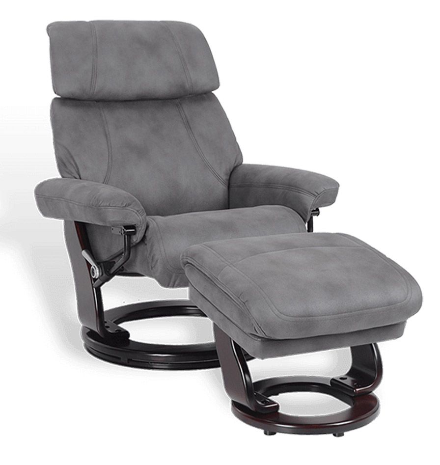 Manual Relaxation Armchair - Leather and Microstar - MINORCA
