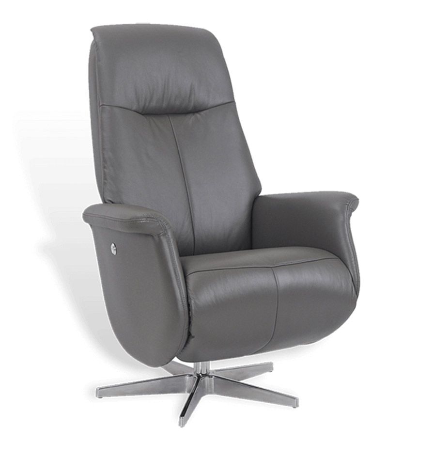 Manual Relaxation Armchair - Leather and Microstar - GRAPHEUS