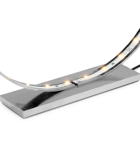 Lampe à Led en Metal Nickel Chrome - L'Anneau