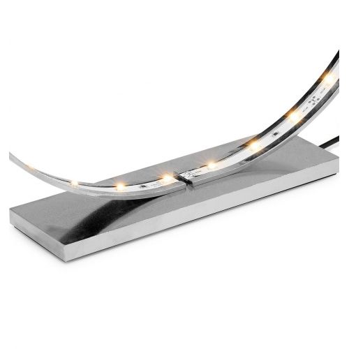 Lampe à Led en Metal Nickel Chrome - L'Anneau