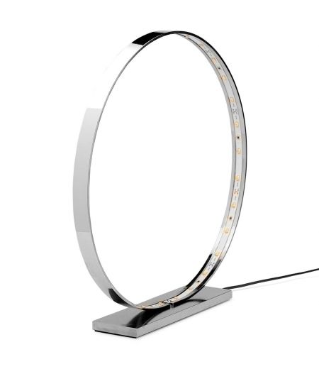 Nickel Chrome Metal Led Lamp - The Ring