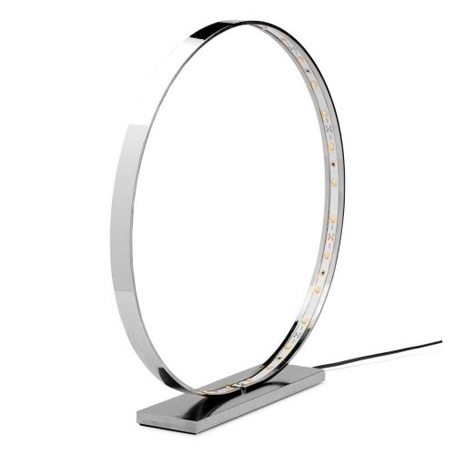 Lampe à Led en Metal Nickel Chrome - L'Anneau