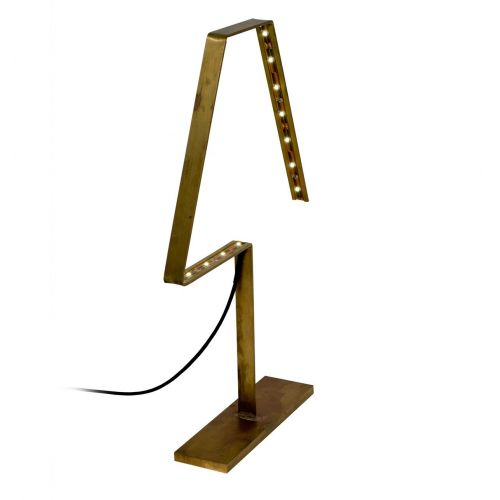 Lampe à Led en Laiton Oxydé ou Cuivre  - Alpha