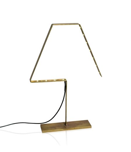 Lámpara LED de cobre o latón oxidado - Alpha