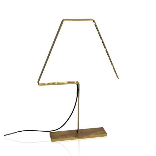 Lampe à Led en Laiton Oxydé ou Cuivre  - Alpha