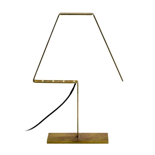 Lampe à Led en Laiton Oxydé ou Cuivre  - Alpha