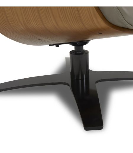 Fauteuil en cuir et bois chêne naturel - Véga