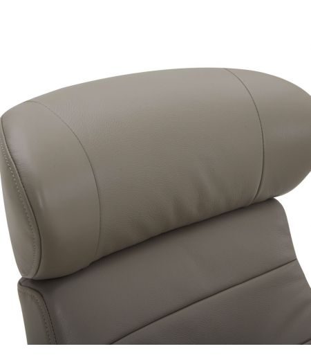 Fauteuil en cuir et bois chêne naturel - Véga