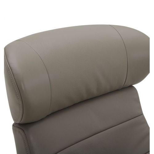 Fauteuil en cuir et bois chêne naturel - Véga