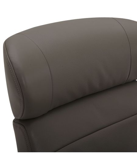 Sillón de cuero y madera de roble natural - Véga