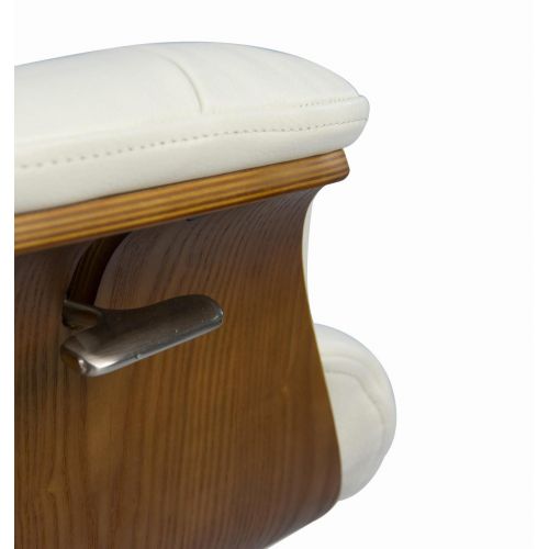 Fauteuil en cuir et bois chêne naturel - Véga