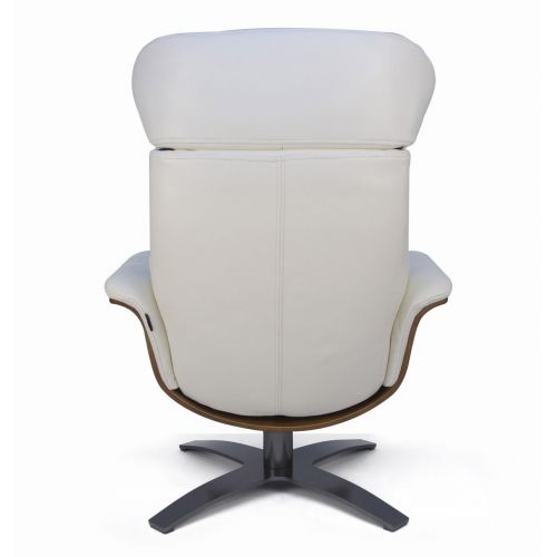 Fauteuil en cuir et bois chêne naturel - Véga