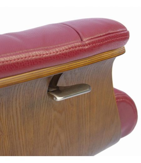 Sillón de cuero y madera de roble natural - Véga