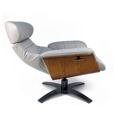 Fauteuil en cuir et bois chêne naturel - Véga