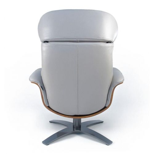 Fauteuil en cuir et bois chêne naturel - Véga