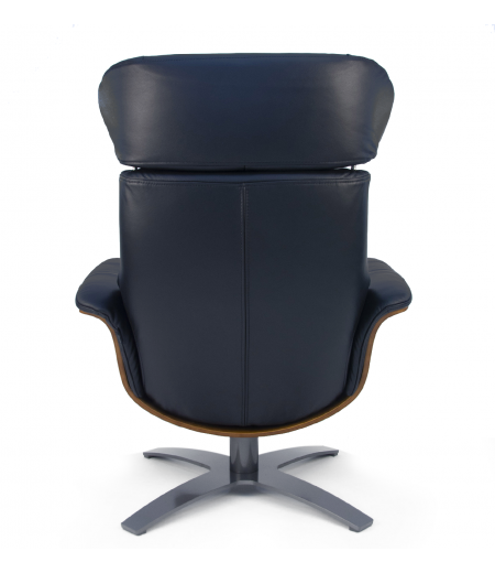 Fauteuil en cuir et bois chêne naturel - Véga