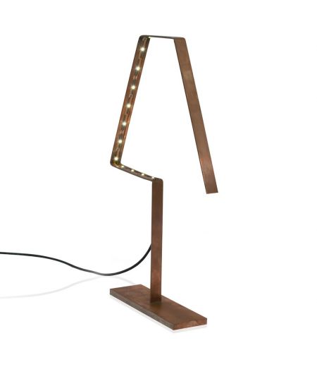 Lámpara LED de cobre o latón oxidado - Alpha