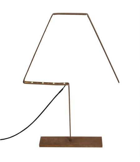 Lámpara LED de cobre o latón oxidado - Alpha