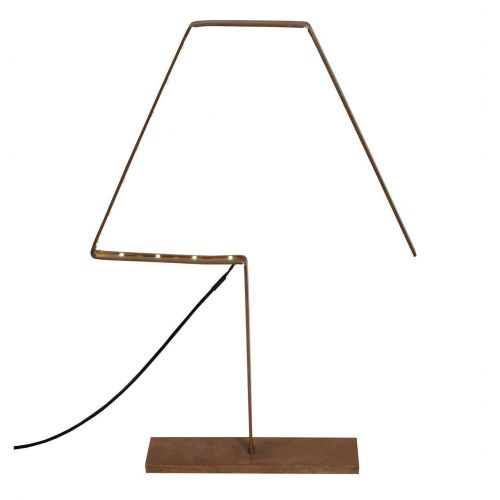 Lampe à Led en Laiton Oxydé ou Cuivre  - Alpha