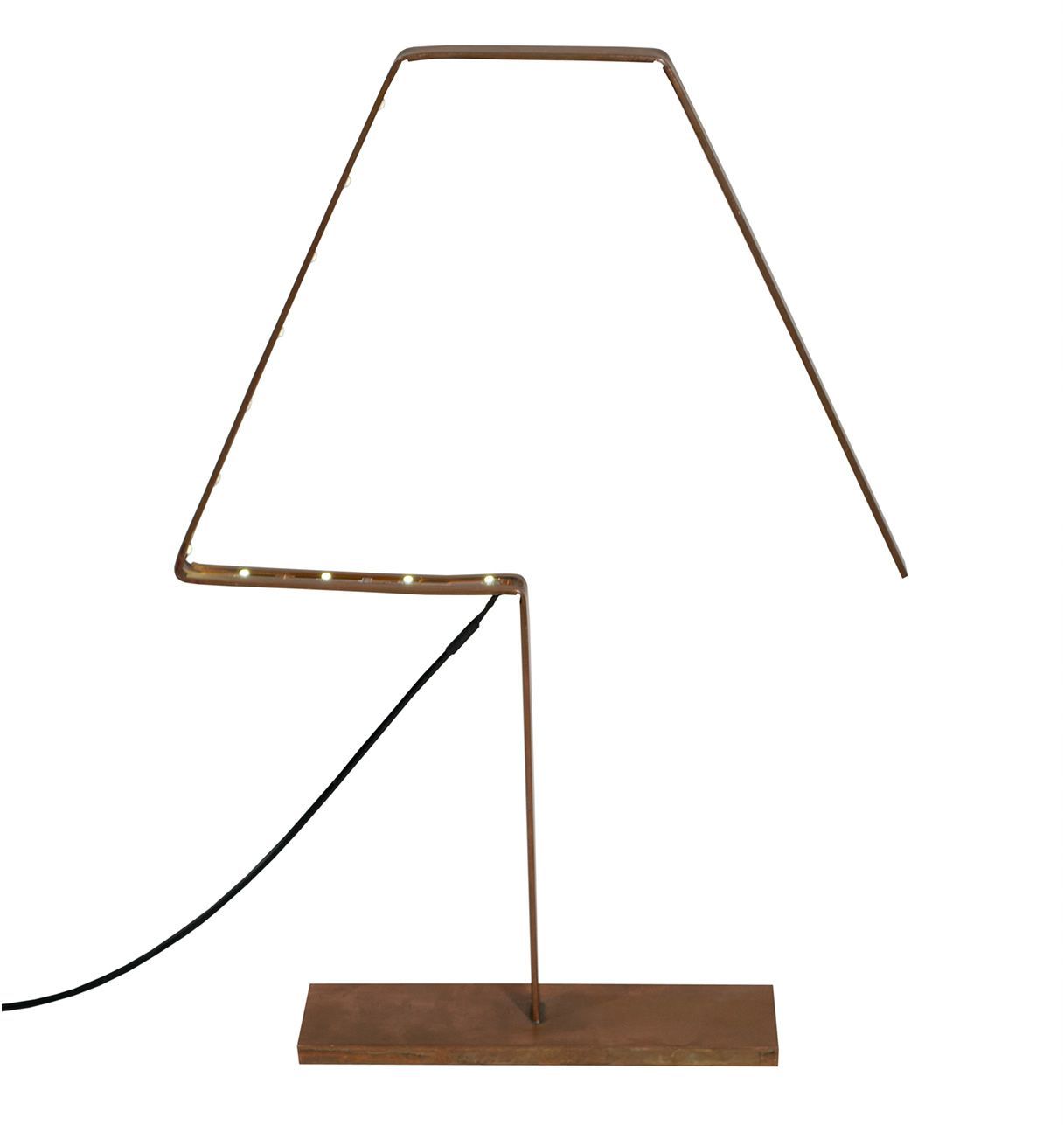 Lampe à Led en Laiton Oxydé ou Cuivre - Alpha