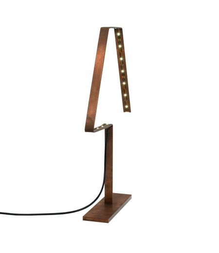 Lampe à Led en Laiton Oxydé ou Cuivre  - Alpha