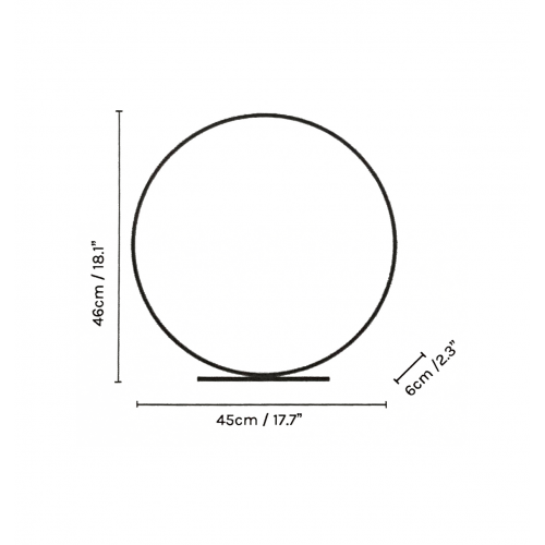 Lampe à Led en Laiton Brossé - L'Anneau