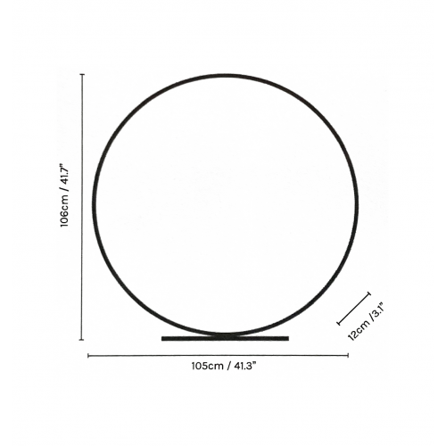 Lampe à Led en Laiton Brossé - Diamètre 30 cm - L 'Anneau