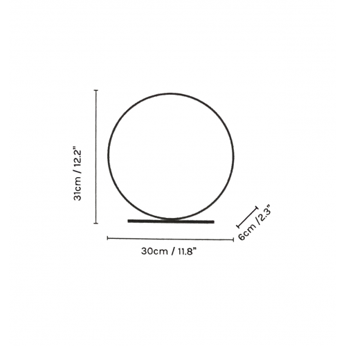 Lámpara Led en Metal Níquel Cromo - The Ring