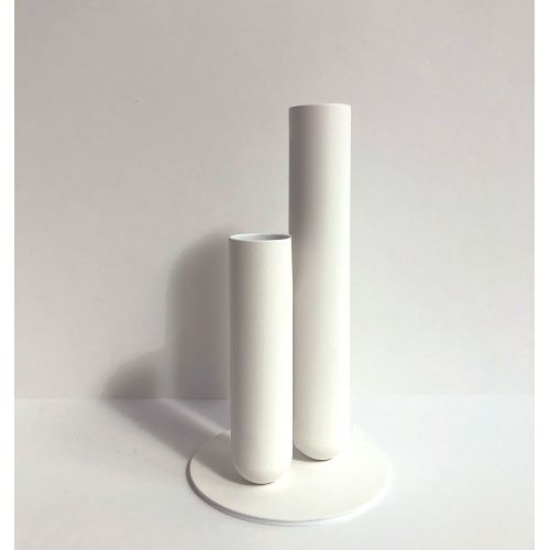 Pareja de "Soliflores" en Latón o Metal Lacado