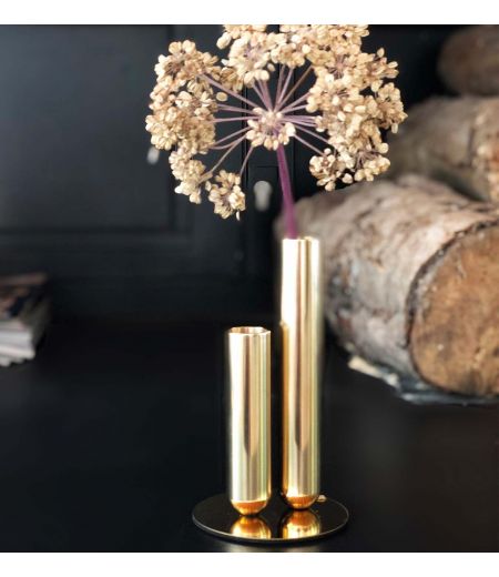 Couple de Soliflores  en Laiton ou Métal laqué