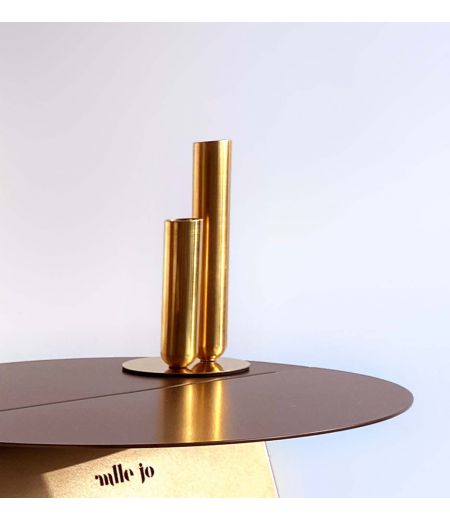 Couple de Soliflores  en Laiton ou Métal laqué