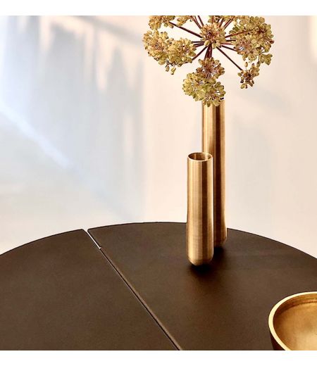 Pareja de "Soliflores" en Latón o Metal Lacado