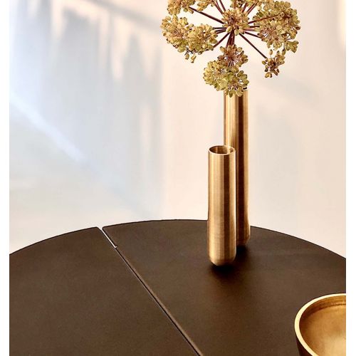 Pareja de "Soliflores" en Latón o Metal Lacado