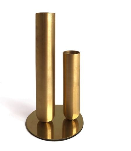 Pareja de "Soliflores" en Latón o Metal Lacado