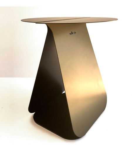Pair of Round Side Tables - Fusion - Bronze