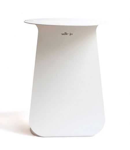 Pair of Round Side Tables - Fusion - White