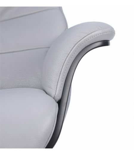 Sillón de piel y madera negra - Véga