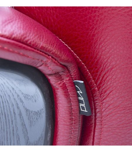 Fauteuil en cuir et bois noir - Véga