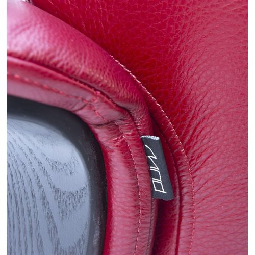 Fauteuil en cuir et bois noir - Véga