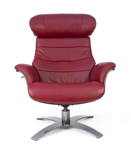 Sillón de piel y madera negra - Véga