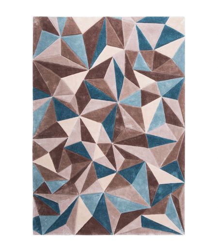 Tapis Rectangulaire à Motifs Géométriques - Celeste