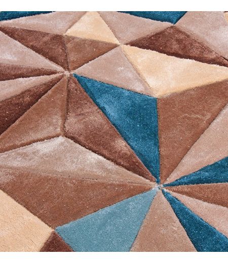 Tapis Rectangulaire à Motifs Géométriques - Celeste