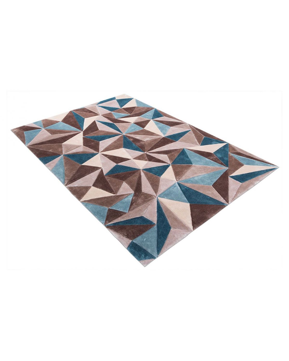 Rectangular Rug with Geometric Patterns - Celeste