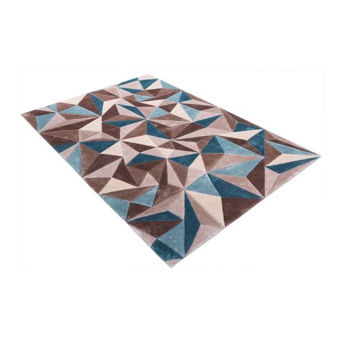 Tapis Rectangulaire à Motifs Géométriques - Celeste
