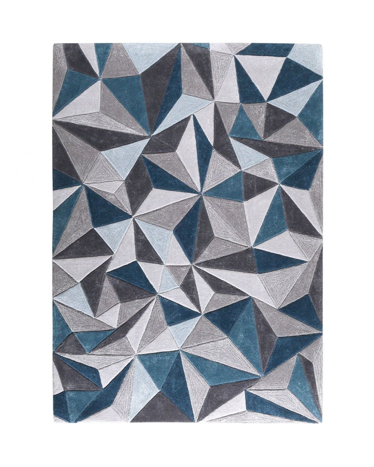 Tapis Rectangulaire à Motifs Géométriques - Celeste