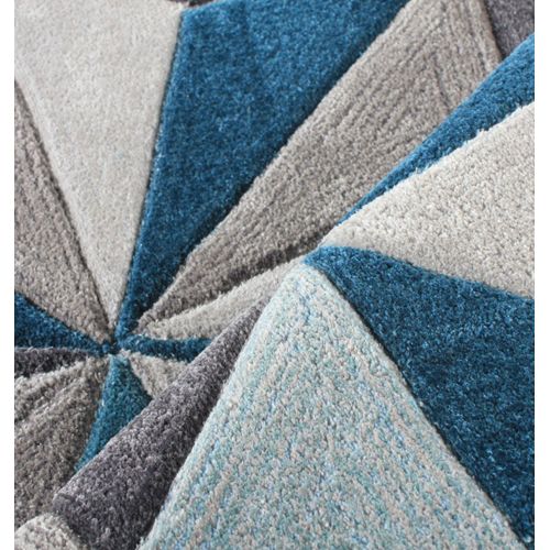 Tapis Rectangulaire à Motifs Géométriques - Celeste