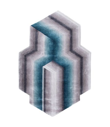Blue Gray Gradient Carpet - Comete