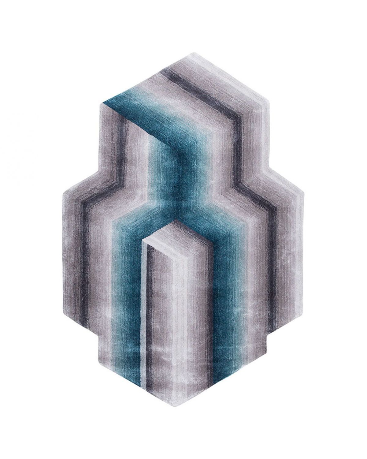 Tapis Dégradé Bleu Gris - Comete