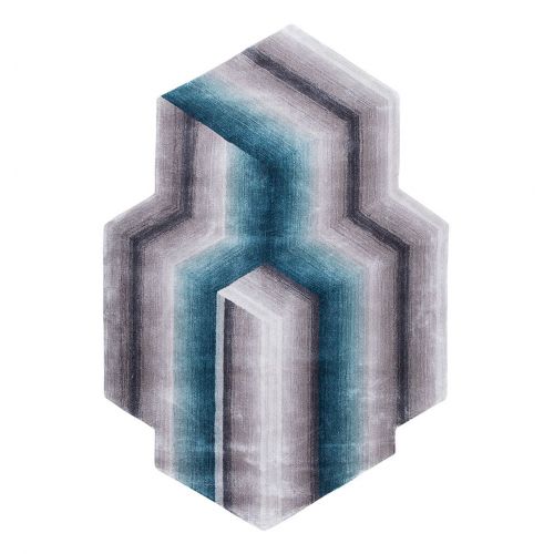 Alfombra gris azul degradada - Comete